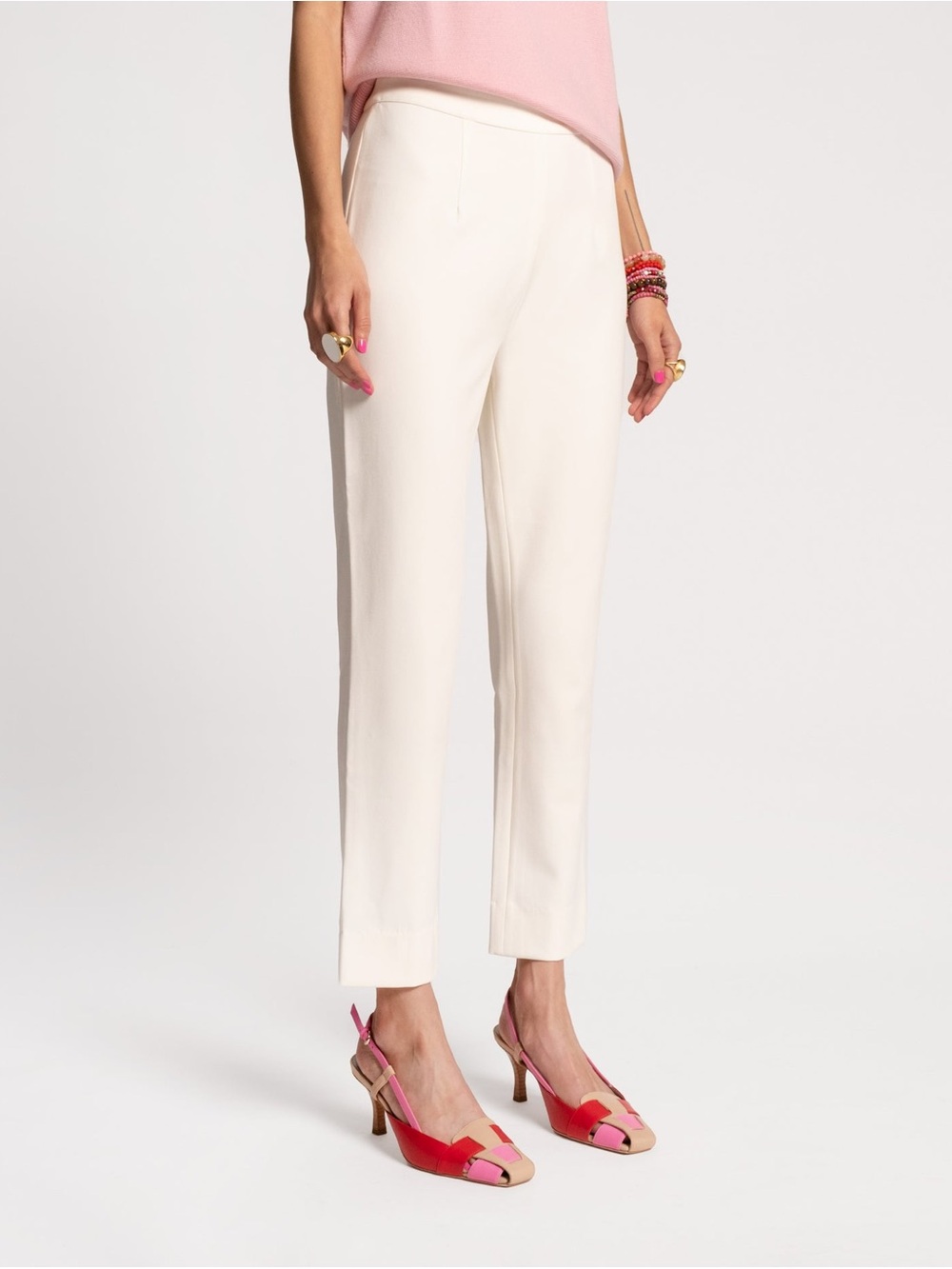 Frances Valentine Lucy Japanese Stretch‎ Cigarette Pant Oyster